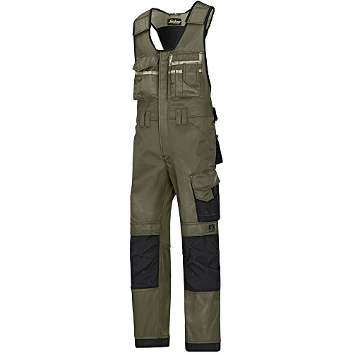 Snickers DuraTwill Kombihose Olive Gr. 50 von Snickers Workwear