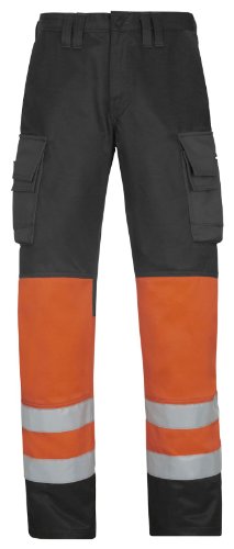 Snickers HV Bundhose Kl. 1, orange Größe: 104 von Snickers Workwear