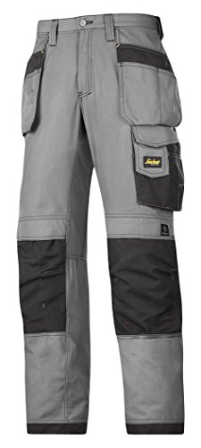 Snickers Workwear Unisex Snickers Arbeitshose mit Holstertaschen Rip Stop Gr e 44 in grau schwarz, Grau-schwarz, EU von Snickers Workwear