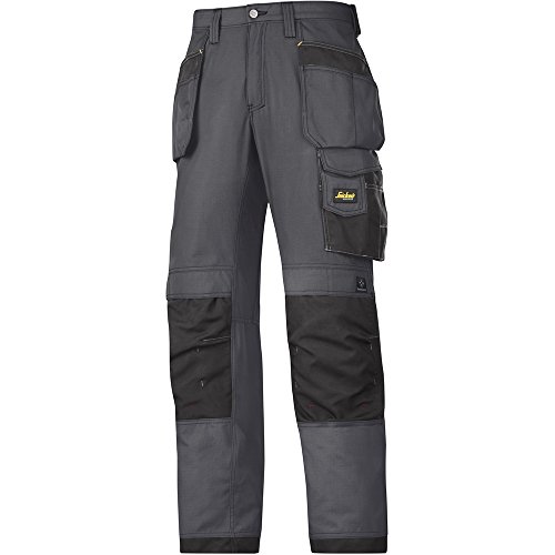 Snickers Handwerkerhose Rip-Stop HP stahlgrau-schwarz, Gr. 44 von Snickers Workwear