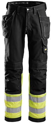 Snickers Warn-Bundhose Klasse 1, 1 Stück, 48, schwarz/gelb, 32350466048 von Snickers Workwear