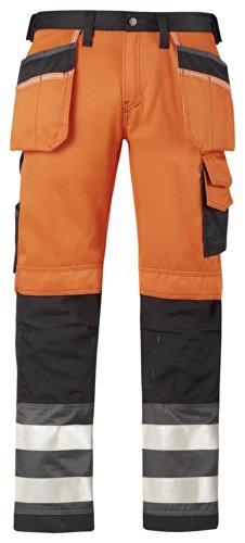 Snickers Warnhose mit Holstertaschen Klasse 2, 1 Stück, 112, orange/schwarz, 32335574112 von Snickers Workwear