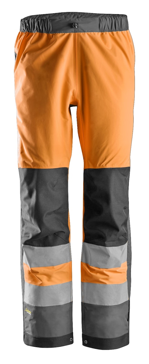 Snickers AllroundWork, Wasserdichte High-Vis-Softshell-Arbeitshose, Warnschutzklasse 2 9 signalgelb-navy von Snickers