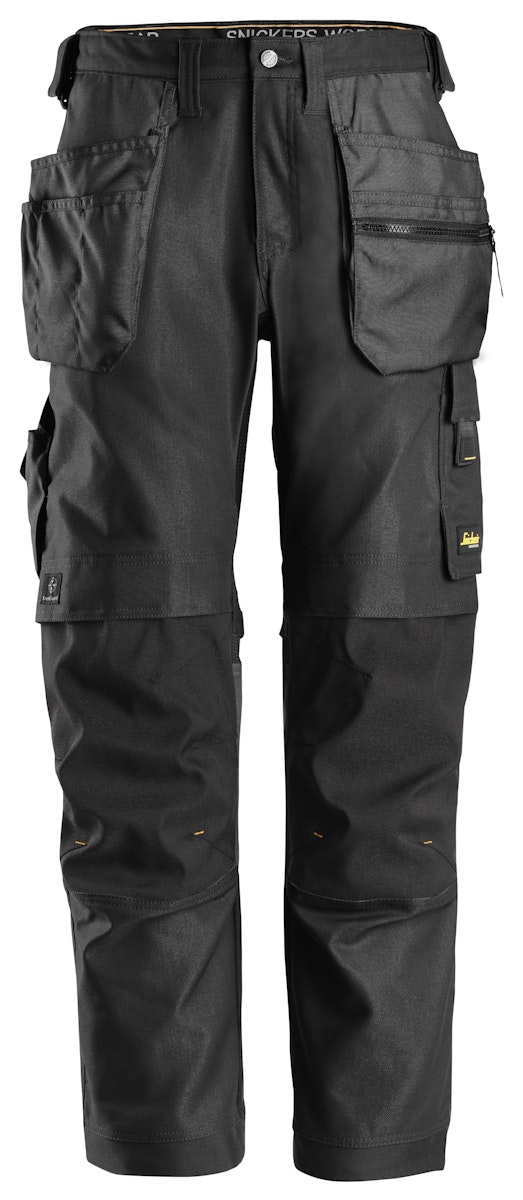 Snickers Canvas+ Stretch-Arbeitshose mit Holstertaschen 256 schwarz-schwarz Snickers Canvas+ Stretch-Arbeitshose mit Holstertaschen 256 schwarz-schwarz von Snickers