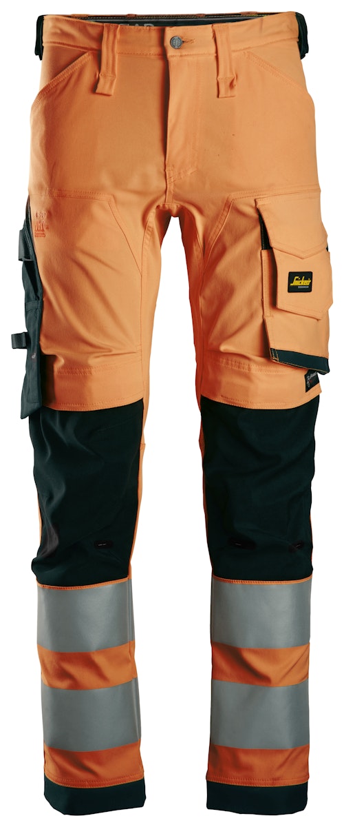 Snickers High-VIS-Stretchhose, Warnschutzklasse 2 64 signalgelb-schwarz von Snickers