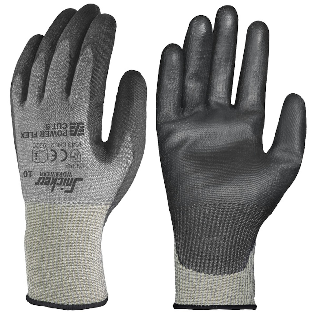 Snickers Power Flex Cut 5 Handschuhe PAAR 11 steingrau-schwarz von Snickers