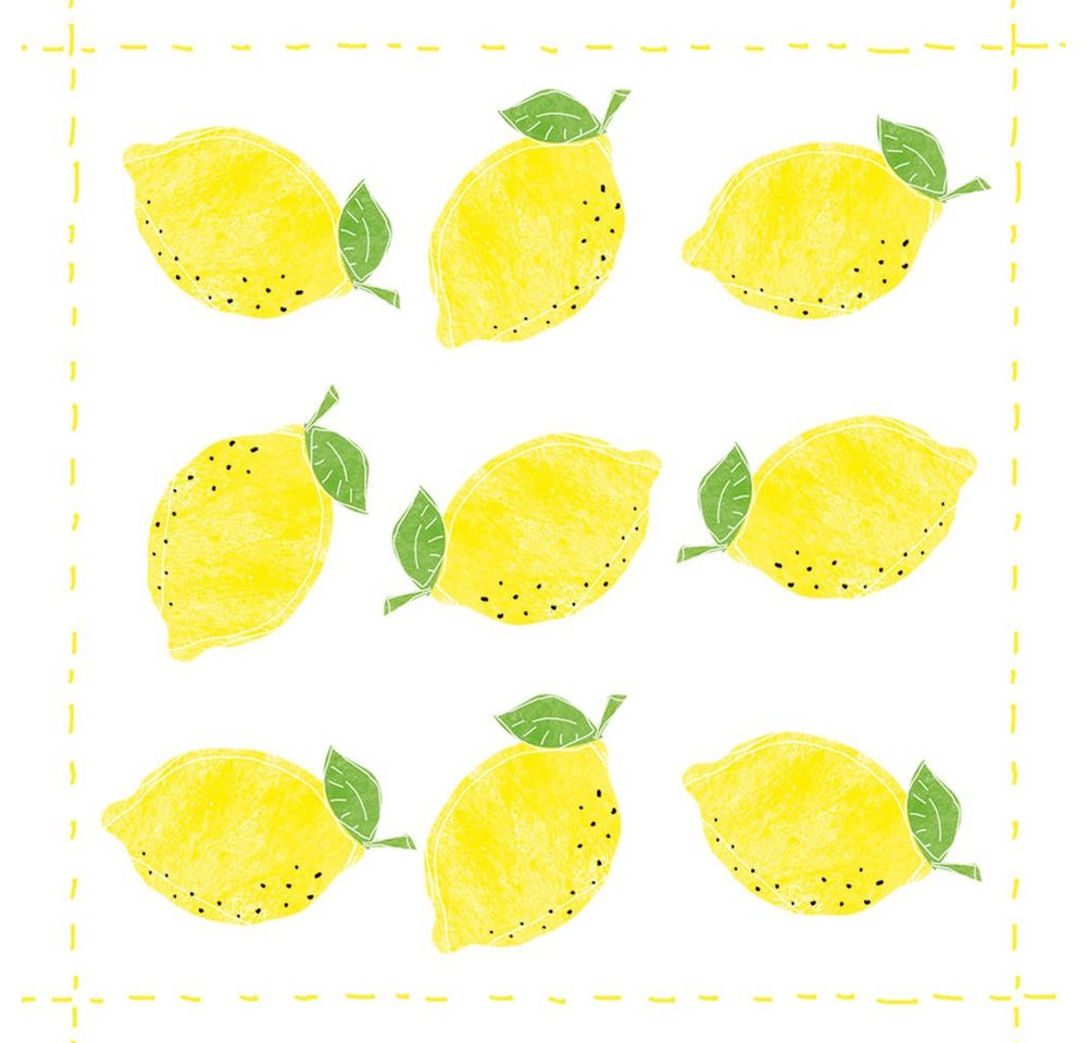 Sniff Papierserviette Fashion Lemon Allover 20 Stück 12.5 cm von Sniff
