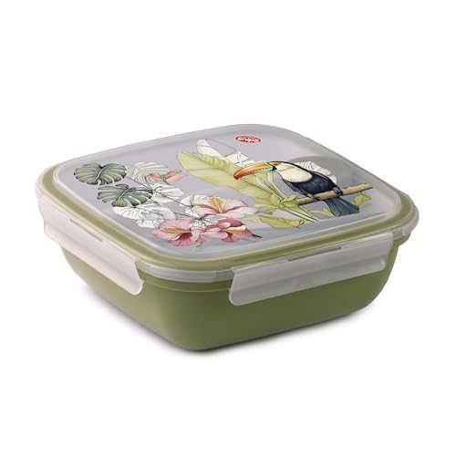 Snips, Fresh Lunch Box Quadrat, Tucano Design, Deckel mit 4 Sicherheitsverschlüssen, Frischhaltedichtung, Brotdose 1.50 LT, 21 x 21 x 8 cm, Made in Italy Snips, Fresh Lunch Box Quadrat, Tucano Design, Deckel mit 4 Sicherheitsverschlüssen, Frischhaltedichtung, Brotdose 1.50 LT, 21 x 21 x 8 cm, Made in Italy von Snips