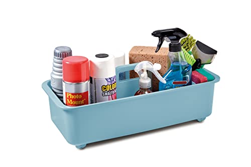 Snips Spülschrank Organizer | Putzmittel Unterschrank Organizer| Korb mit Rollen |Hellblau | Made in Italy, PP RECYCLED von Snips