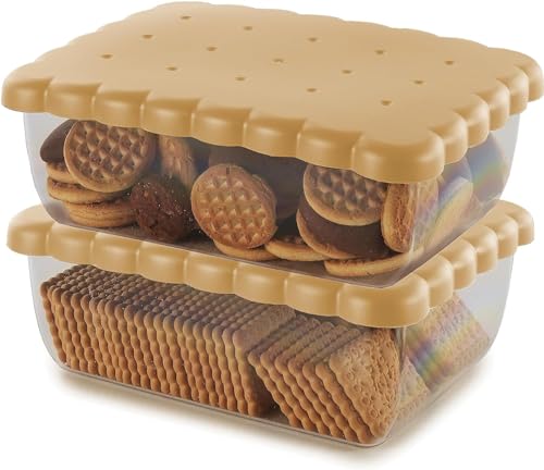 SNIPS |Aufbewahrungsbox für Kekse | Frischhaltedeckel| 2,70 l | 24,5 x 18,5 x 9,5 | Made in Italy | 0% BPA und Phthalate frei | Farbe Beige von Snips