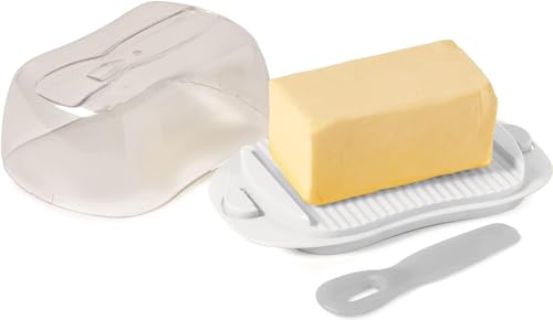 Snips, Butterdose 0,50 L, Butterdose Kunststoff, Durchsichtige Glocke Spalm Butter, Butterdosen, Französische butterdose 18 x 10 x 7 cm Made in Italy BPA- und phthalatfrei von Snips