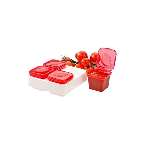 Snips Gefrierbehälter-Set für Soßen und Kräuter 0,4 Liter | Made in Italy | Bpa Free, Kunststoff, Mehrfarbig, 4 von Snips