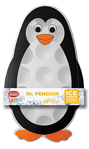 Snips, Mr. Pinguin Eisformen, Eisformen-Tablett, 15 Eisformen, 26 x 15,5 x 2,8 cm, Eisformen-Tablett mit Deckel, Made in Italy von Snips