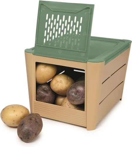 Snips 000500 Kartoffelhalter 3 kg, Braun-Aufbewahrungsbox für Kartoffeln, Zwiebeln und Gemüse, Plastic, merhfarbig von Snips