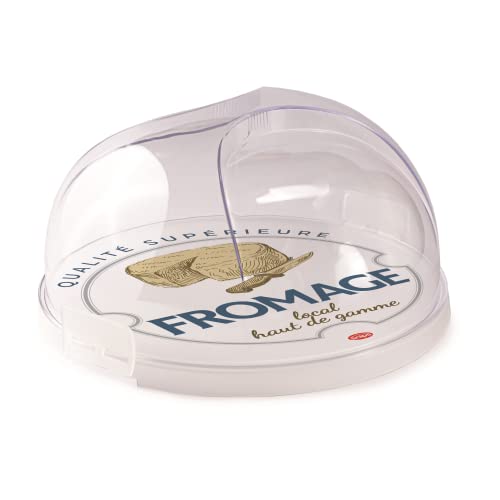Snips | Runder Käsehalter |Dekor Fromage mit Glockendeckel und 2 Sicherheitsverschlüssen | Käseglocke 24 cm Durchmesser | Made in Italy | BPA- und phthalatfrei von Snips