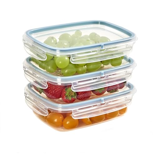 Snips, SnipsLock, Rechteckiger Mealprepboxen für die Aufbewahrung von Lebensmitteln | 0,6 L | 3er Set | Frischhaltedosen 18,4 x 13,8 x 8 cm | Hergestellt in Italien von Snips
