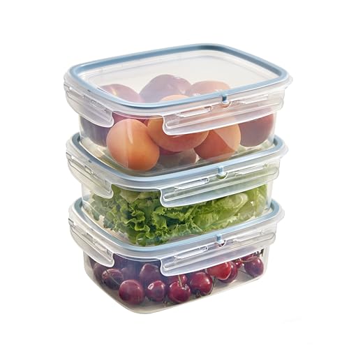 Snips | SnipsLock - Rechteckiger Behälter für die Aufbewahrung von Lebensmitteln| 1,80 L | 3er Set | 4 Sicherheitsverschlüsse | Lebensmittelbehälter 23,5 x 18,5 x 13 cm | Hergestellt in Italien von Snips
