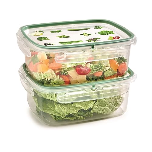 Snips | SnipsLock Rechteckiger Mealprepboxen | 1.80 L | 2er Set | Frischhaltedosen 4 Sicherheitsverschlüsse | Hält Ihre Lebensmittel frisch und sicher | Made in Italy von Snips