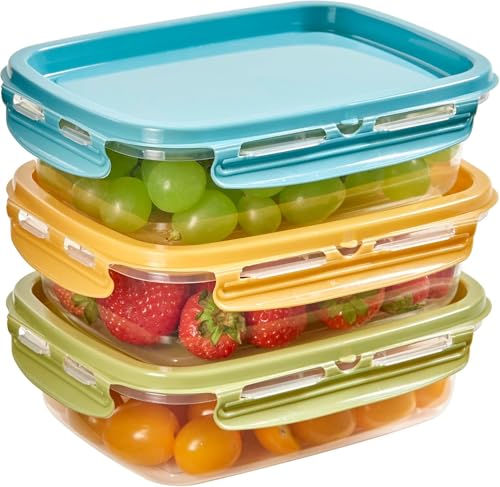 Snips Vorratsdosen-Set: Inhalt 3 x 0,60 l. Dank der Gummidichtung im Deckel und der Sicherheitsverschlüsse sind sie ideal, um Lebensmittel frisch zu halten. von Snips