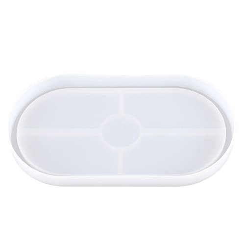 Snner 1 stück Tablett Silikonform Harz Tablettform Oval Tassen Untersetzer Formplatte Teller Aschenbecherform DIY Harz Gießform von Snner