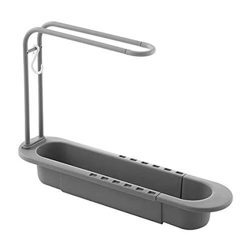 1PC Telescopic Sink Rack Storage Rack, Telescopic Sink Holder, Expandable Storage Drain Basket Holder Soap Holder Sponge Drainer Sink Tray for Kitchen Bathroom von Snner