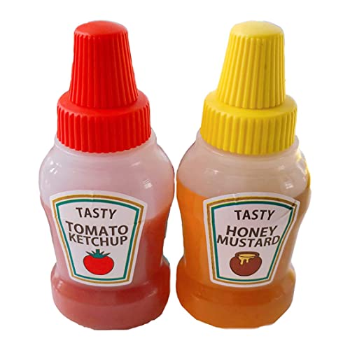 2pcs Mini Ketchup Flaschen, 25 ml nachfüllbare Tomaten Ketchup Squeeze Container Flasche, Plastik tragbarer quetschierbarer Squirt -Gewürze Gläser für Kids School Office Worker 2pcs Mini Ketchup Flaschen, 25 ml nachfüllbare Tomaten Ketchup Squeeze Container Flasche, Plastik tragbarer quetschierbarer Squirt -Gewürze Gläser für Kids School Office Worker von Snner