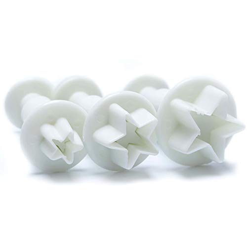 Snner 3 StüCk Fondant Sterne Ausstecher SternföRmige Fondant Ausstecher Cookie Plunger Sternschneider FüR Fondant Cutter Cupcake Toppers Form SternföRmiger Patry Plunger Fondant Gum Pastry von Snner