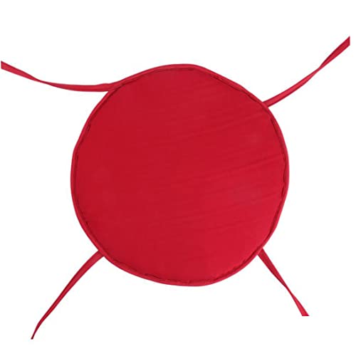 Snner Sitzkissen Runde Stuhlkissen Tie-on Rutsch Hocker Sitzpolstermatte für Möbelgarten 30cm Rot von Snner