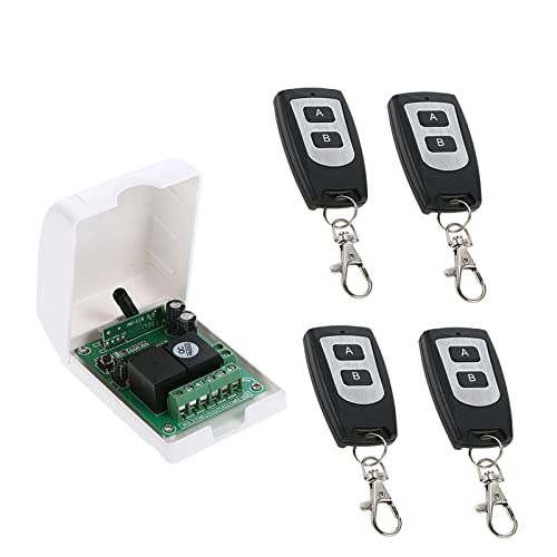 Snnozy Smart Home 433 MHz RF DC 12 V 2CH Lerncode Drahtlose Fernbedienung Schalter Relais Empfänger Sender Universal Fernschalter System und Long Range 50 Mt RF Sender Fernbedienungen 1527 von Snnozy