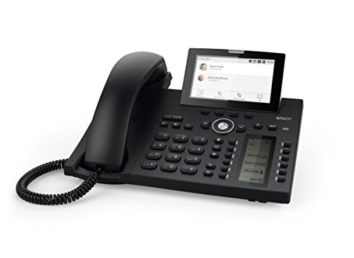 Snom D385 IP Telefon, SIP Tischtelefon Farbe + SmartScreen, 12 SIP-Identitäten, Sensorhakenschalter, Bluetooth, USB, 48 selbstbeschriftende Schlüssel (12 physische), Schwarz, 00004340 von Snom