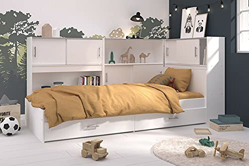 Parisot 2572-ENSE Stauraumbett Snoop B/H/T Ca. 231x108x1026 cm in Weiss von Snoop