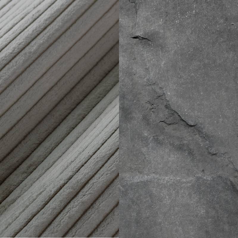 Muster Teddy-Cord Graphitgrau von Snooze Project
