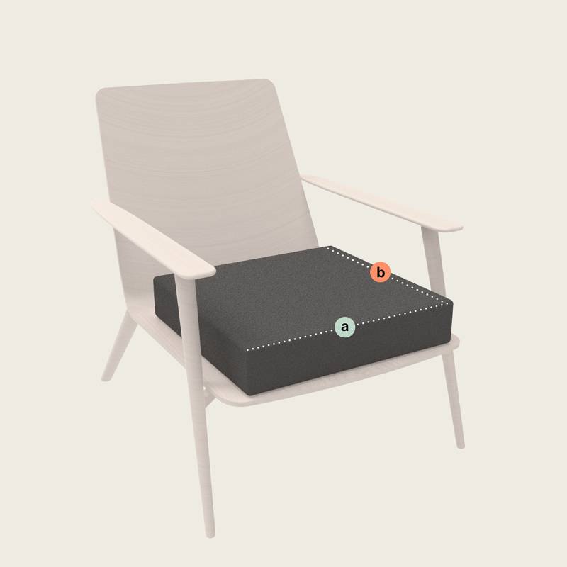 Rechteckiges Lounge Sessel Polster Sitzkissen von Snooze Project