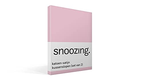 Snoozing - Baumwollsatin - Kissenbezüge - 2er-Set - 60x70 cm - Pink von Snoozing