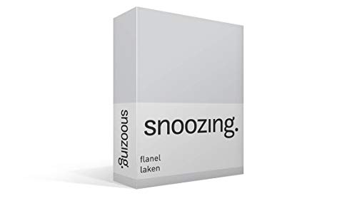 Snoozing - Flanell - Bettlaken - 240x260 cm - Grau von Snoozing