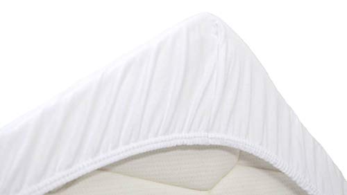 Snoozing - Flanell - Kinderspannbettlaken - Wiege - 40x80 cm - Weiß von Snoozing