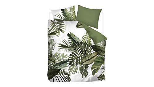 Snoozing Palm Leaves Bettbezug, 240 x 200/220 cm, mit 2 Kissenhüllen, Grün Snoozing Palm Leaves Bettbezug, 240 x 200/220 cm, mit 2 Kissenhüllen, Grün von Snoozing