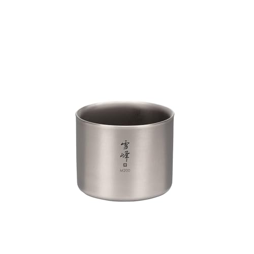 Snow Peak - Titanium Double M Stacking Mug (breit) - Outdoorbecher - Titanium (200ml) von Snow Peak