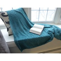 Blauer Moos Maschenwurf von SnowbeltComforts