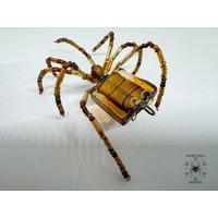 Gold Und Braun Silber Folie Gestreifte Tiger Weihnachten Spinne Urlaub Baum Ornament Quadrat Lampwork Gold Und Braun Silber Folie Gestreifte Tiger Weihnachten Spinne Urlaub Baum Ornament Quadrat Lampwork von SnowflakesAndSpiders