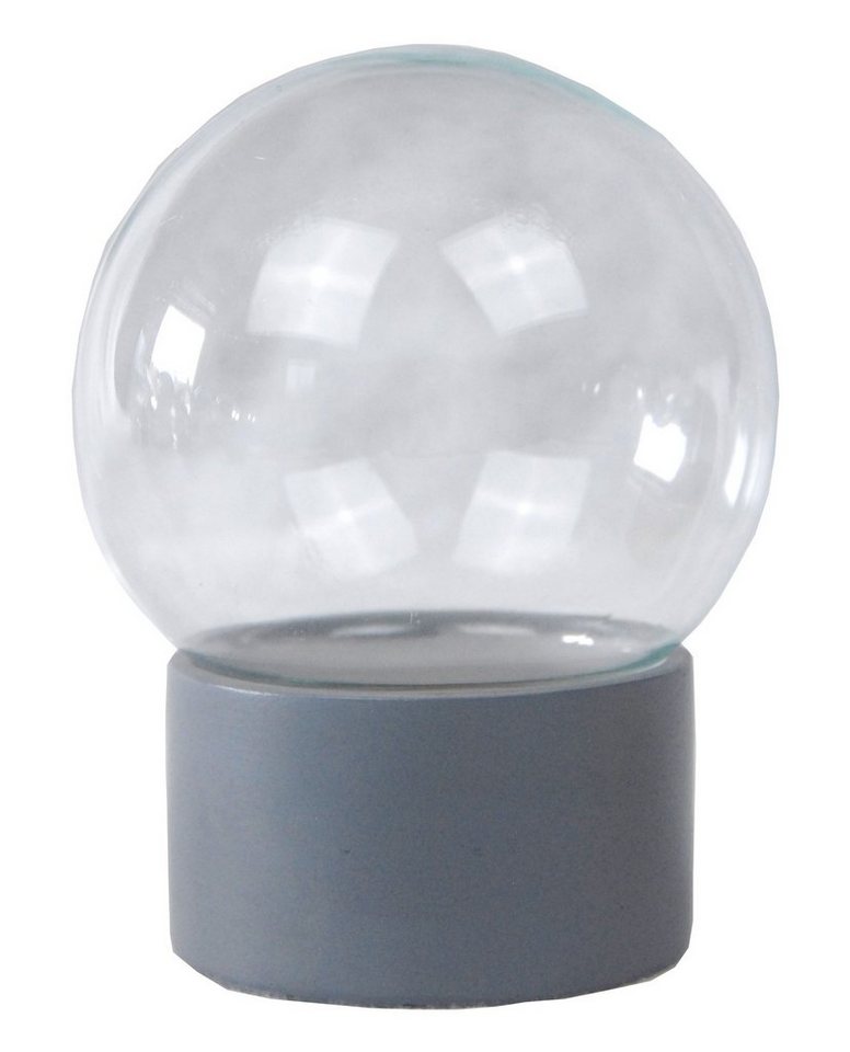 Snowglobe-for-you Schneekugel Schneekugel Bastelset Glas 100 mm breit grau rund von Snowglobe-for-you