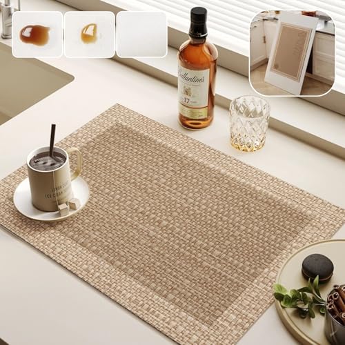 Abtropfmatte – saugfähige Arbeitsplattenmatte für Kaffeemaschine, Expresso-Maschine, Küche (03,16 x 24 Zoll) von Snowsof