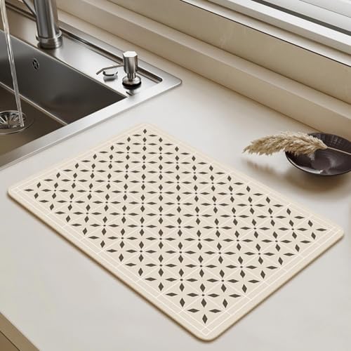 Snowsof Abtropfmatte – Kaffeematte, Kaffeemaschine Matte für Arbeitsplatten, saugfähige Abtropfmatte für Küchentheke, Unterkaffee, Expresso-Maschine, Geschirrgestell (13,7 x 81,3 cm) von Snowsof