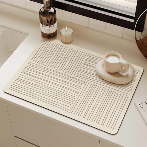 Snowsof Abtropfmatte – saugfähige Arbeitsplatte für Kaffeemaschine, Geschirrständer (03,12 x 50,8 cm) von Snowsof
