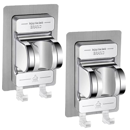 Snowtain 2 Stück Handbrause Halterung ohne Bohren,Verstellbar Handbrause Halterung Mit Haken,Brausehalter für Duschkopf Duschhalterung kleben statt Bohren,Handbrause Halterung für Badezimmer.(Silber) Snowtain 2 Stück Handbrause Halterung ohne Bohren,Verstellbar Handbrause Halterung Mit Haken,Brausehalter für Duschkopf Duschhalterung kleben statt Bohren,Handbrause Halterung für Badezimmer.(Silber) von Snowtain