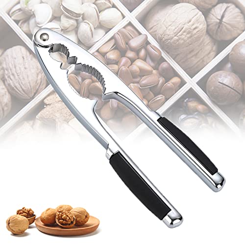 Snowtain Multifunktionaler Nutcracker,Nussknacker für Walnüsse,Multifunktionaler Nussknacker,Walnüsse Nussknacker mit Rutschfestem,für Pecan Walnut Mandeln Haselnüsse Pistazien (Zinklegierung, Silber) von Snowtain