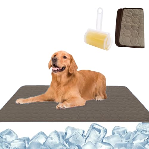 Emmalove - Kühlmatte Für Den Sommer, Kühlmatte Für Hunde, Kühldecke Hund, Hundekühlmatte Selbstkühlend Für Hunde Katzen, Waschbar, Zuhause Unterwegs Oder Im Auto (Stil-3,150 * 100cm) von Snrtevu