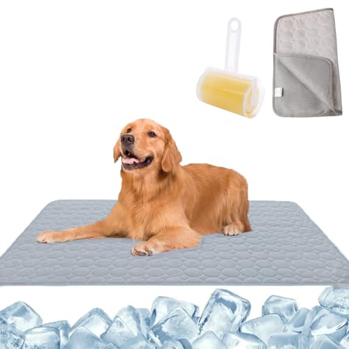 Emmalove - Kühlmatte Für Den Sommer, Kühlmatte Für Hunde, Kühldecke Hund, Hundekühlmatte Selbstkühlend Für Hunde Katzen, Waschbar, Zuhause Unterwegs Oder Im Auto (Stil-5,70 * 55cm) von Snrtevu