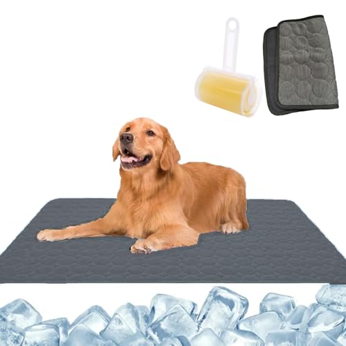 Emmalove - Kühlmatte Für Den Sommer, Kühlmatte Für Hunde, Kühldecke Hund, Hundekühlmatte Selbstkühlend Für Hunde Katzen, Waschbar, Zuhause Unterwegs Oder Im Auto (Stil-6,100 * 70cm) von Snrtevu