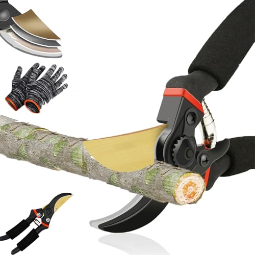 Garden Slicer Pro, Gardenslicer Pro Hochleistungs-Gartenschere, Hand Heckenschere Für Äste Bis 3 Cm, Sk5-Stahlklinge, Ergonomisch, Schneidet Harte Äste Wie Heiße Butter (1PC) von Snrtevu